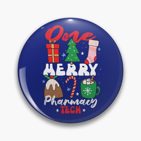 Item preview, One Merry Pharmacy Tech Funny Christmas Pharmacy Technician Pun designed and sold by SharpThreadZ.