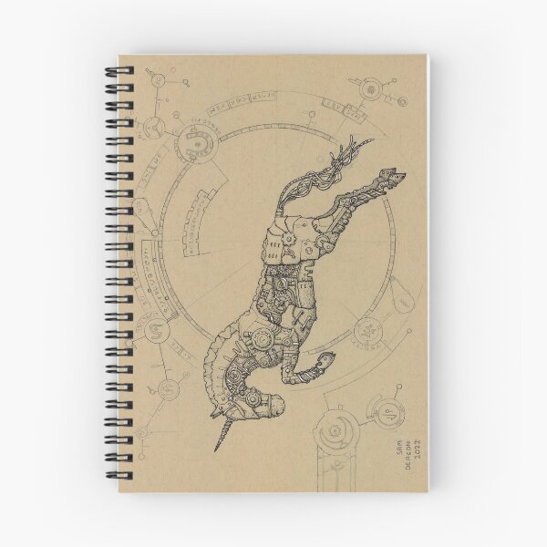 Item preview, Steampunk Unicorn (Jumping) - Ink Illustration designed and sold by Sam Deacon Art.