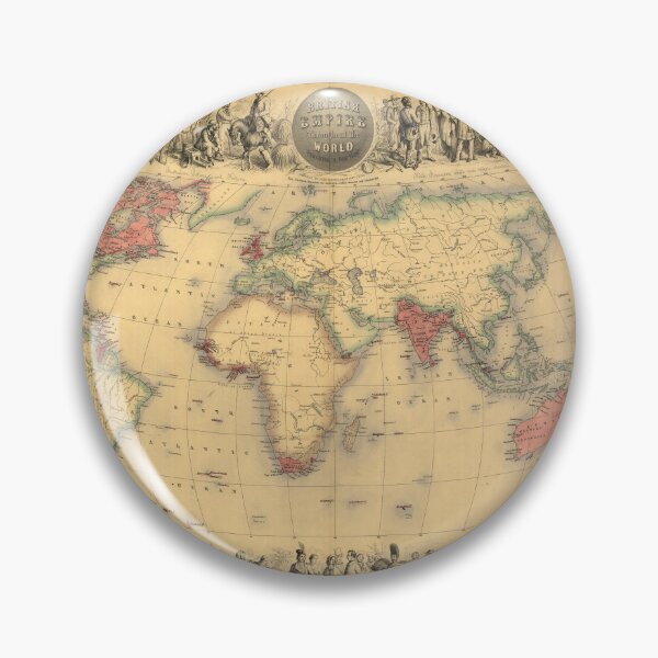Item preview, British Empire Map -Throughout the World Exhibited in One View. 1850s, Victorian designed and sold by LordRivers.