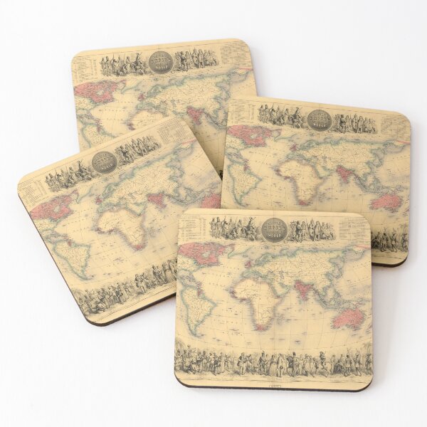 Item preview, British Empire Map -Throughout the World Exhibited in One View. 1850s, Victorian designed and sold by LordRivers.