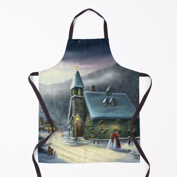 Item preview, Scenic Cozy Winter Church Tiempo de Navidad designed and sold by RileyKyler.