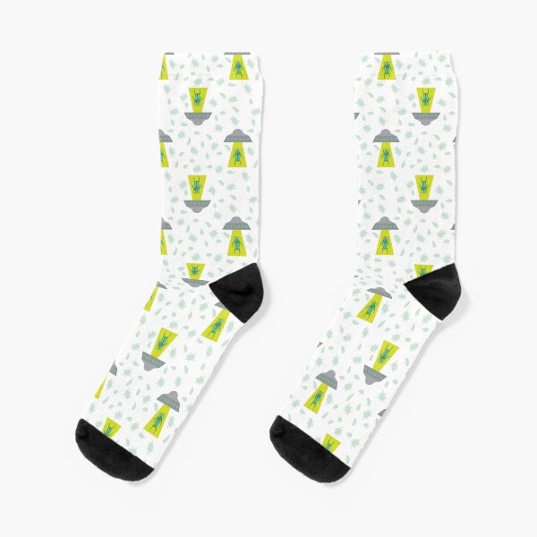 Beam Me Up Buggy - UFO Beetle Abduction Socks