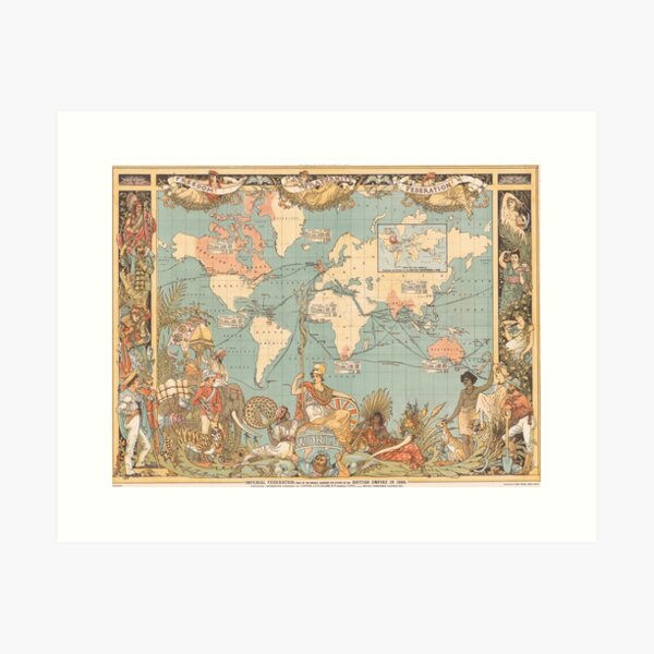 Item preview, Imperial Federation Map of the World Showing the Extent of the British Empire in 1886 designed and sold by LordRivers.