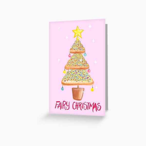 Fairy Christmas - Fairy Bread - Pink Greeting Card