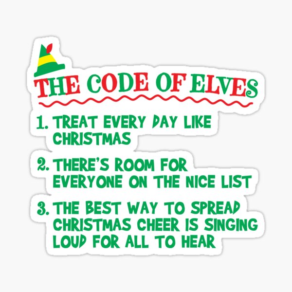 the-code-of-elves-sticker-for-sale-by-pheoniic-redbubble