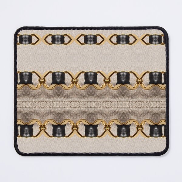 Item preview, Gold Metal Chain Black Leather Strap Pattern 3d Illusion designed and sold by xxEJxx.