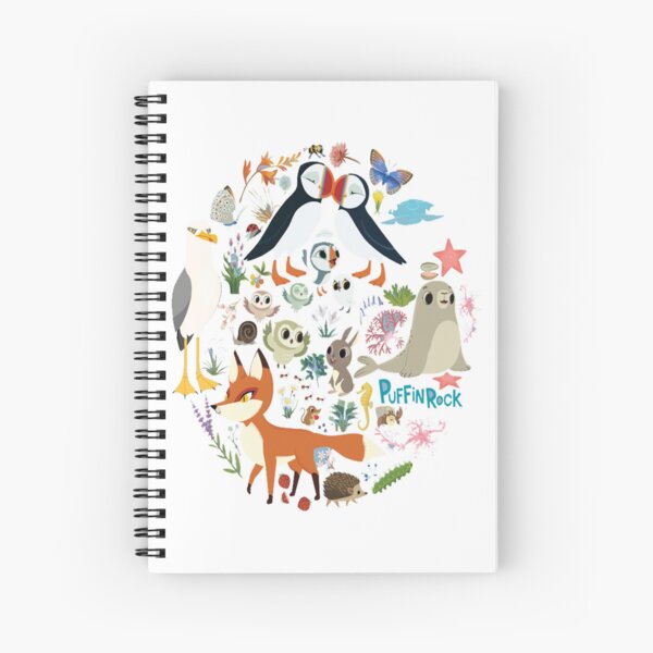 Puffin Rock gift for fans puffin rock characters Spiral Notebook