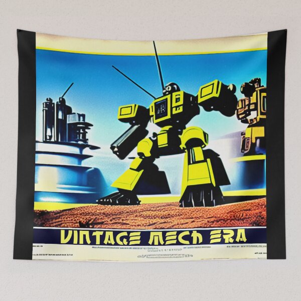 Item preview, Vintage Yellow Mecha 90s Style designed and sold by BAYFAIRE.