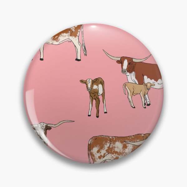 Artikelvorschau, Texas Longhorn-Muster-Rosa entworfen und verkauft von Ashley Gagnon.