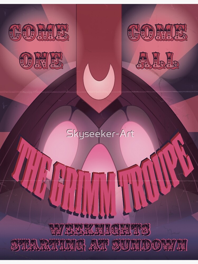 The Grimm Troupe Poster Design Poster For Sale By Skyseeker Art   Flat,750x,075,f Pad,750x1000,f8f8f8 