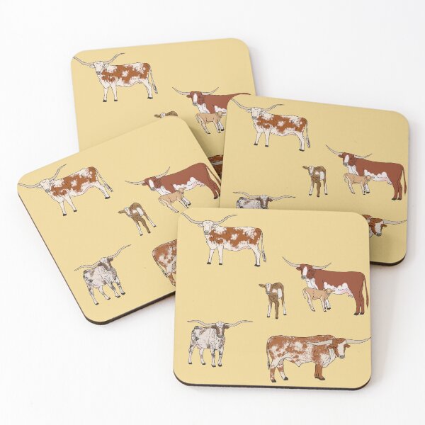 Artikelvorschau, Texas Longhorn-Muster-Gelb entworfen und verkauft von Ashley Gagnon.
