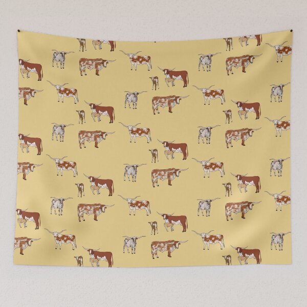 Artikelvorschau, Texas Longhorn-Muster-Gelb entworfen und verkauft von Ashley Gagnon.