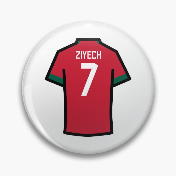 Item preview, Ziyech #7 MOR Red Green 22 Football Jersey designed and sold by Millustgfx.