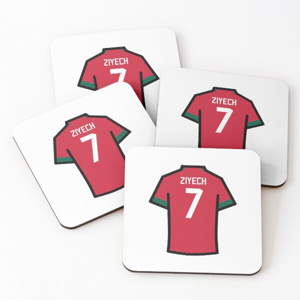 Item preview, Ziyech #7 MOR Red Green 22 Football Jersey designed and sold by Millustgfx.