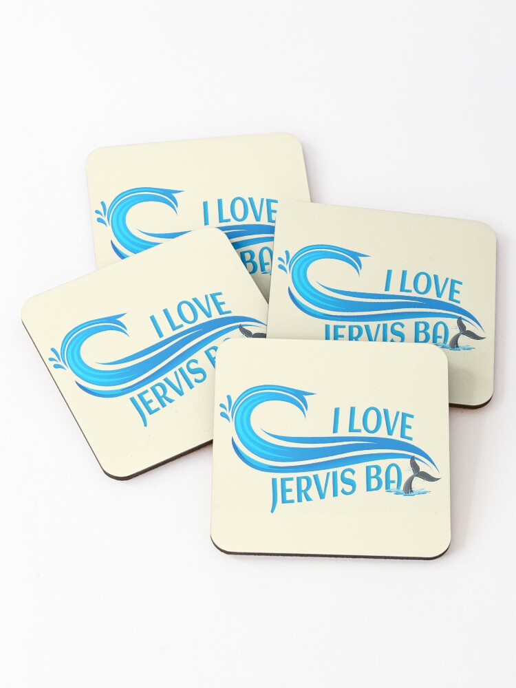 Thumbnail 1 of 5, Coasters (Set of 4), I Love Jervis Bay designed and sold by rainsdesigns.