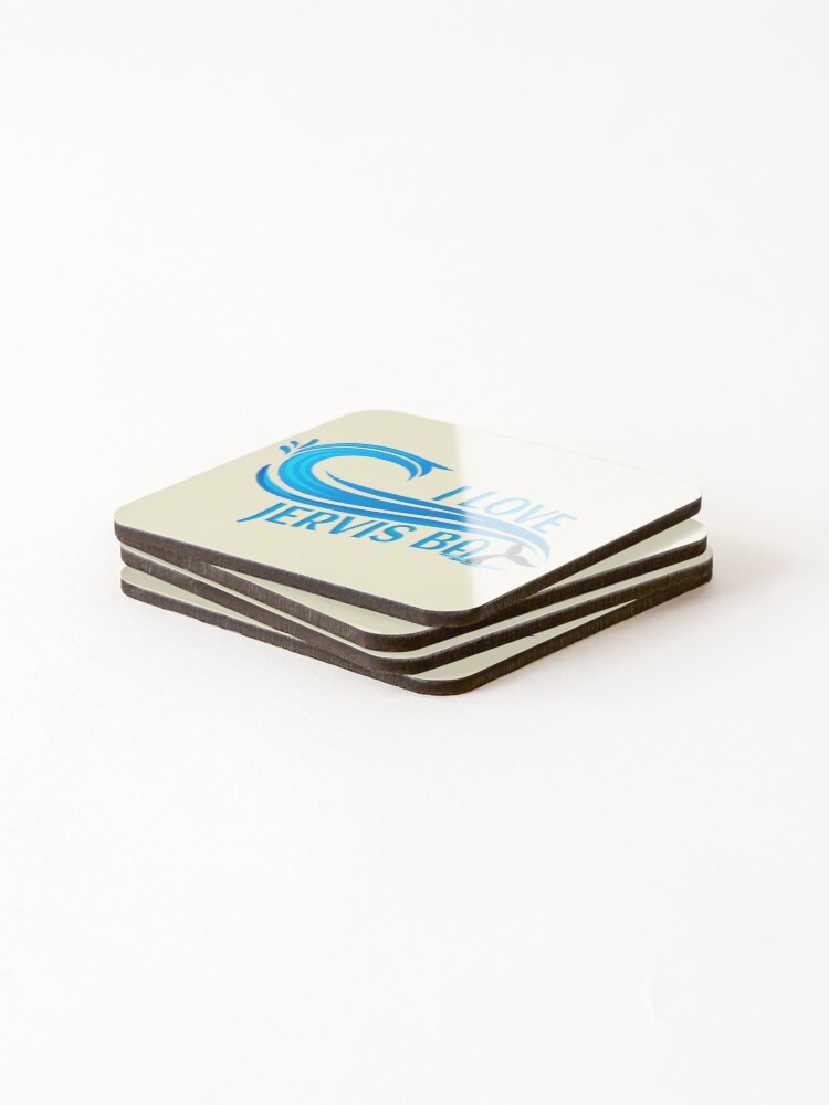 Thumbnail 4 of 5, Coasters (Set of 4), I Love Jervis Bay designed and sold by rainsdesigns.