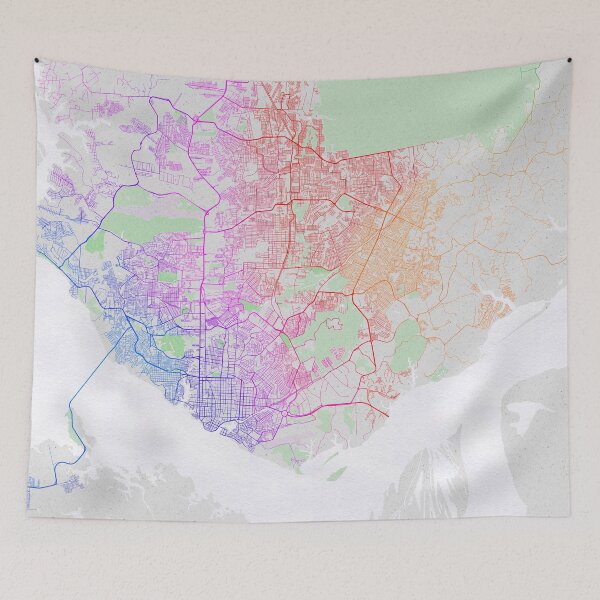 Item preview, Manaus City Map of Amazonas, Brazil - Colorful designed and sold by deMAP.