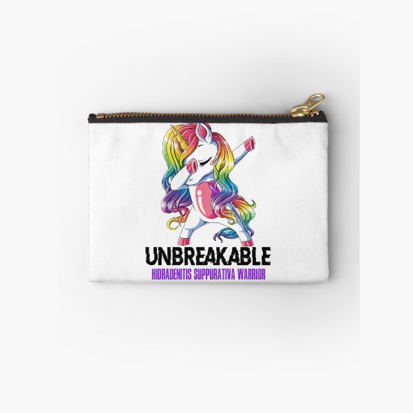 Item preview, Hidradenitis Suppurativa Awareness - Unicorn Hidradenitis Suppurativa Warrior Ribbon UNBREAKABLE designed and sold by Fernandezf.