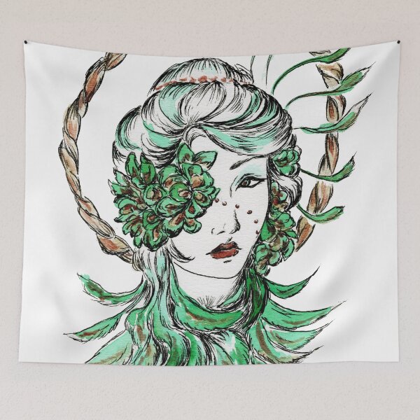Item preview, Siren with a flower patch designed and sold by Oniroiatlier.