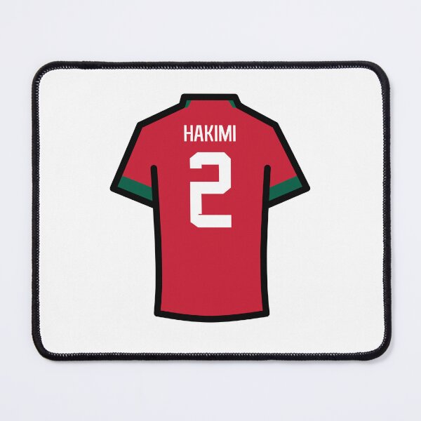 Item preview, Hakimi #2 MOR Red Green 22 Football Jersey designed and sold by Millustgfx.