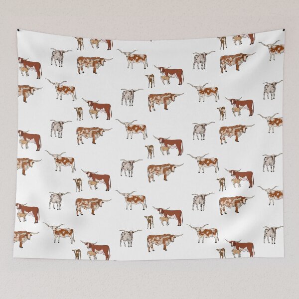Artikelvorschau, Texas Longhorn-Muster transparent entworfen und verkauft von Ashley Gagnon.
