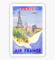 Vintage Paris Travel Poster Sticker