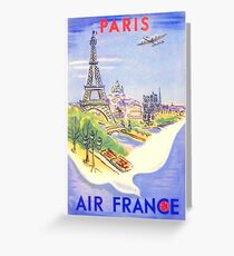 Weinlese-Paris-Reise-Plakat Grußkarte