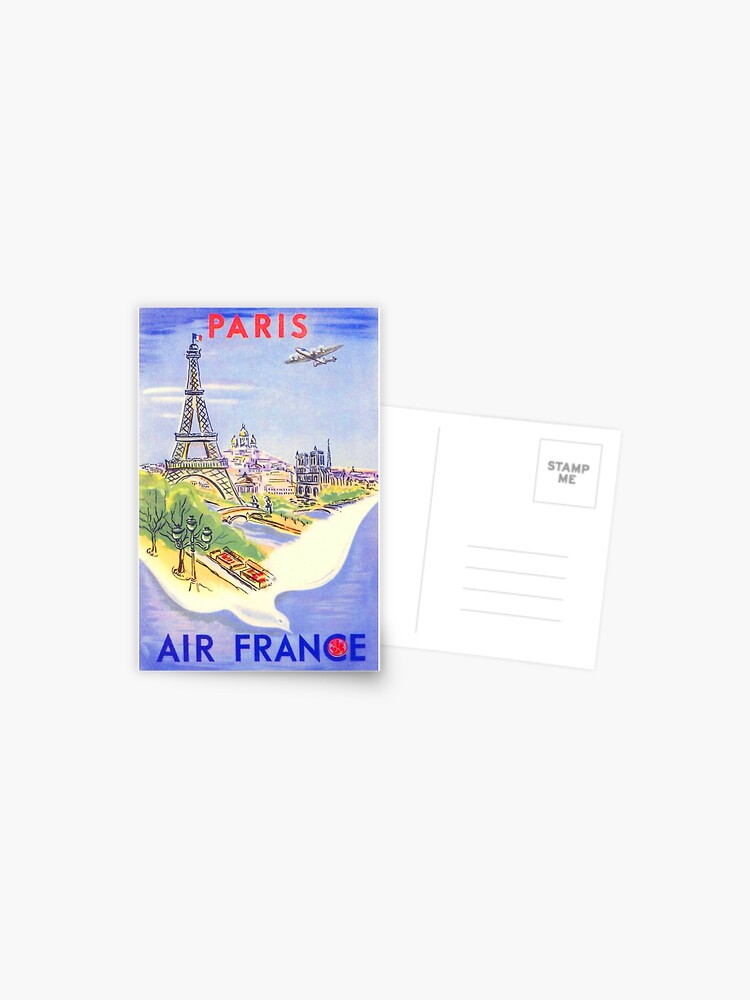 Paris Stamp Postcard for Sale by pda1986