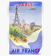 Póster Vintage Paris Travel Poster