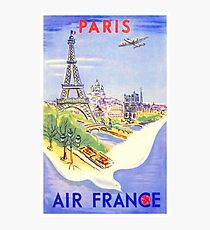 Vintage Paris Travel Poster Photographic Print