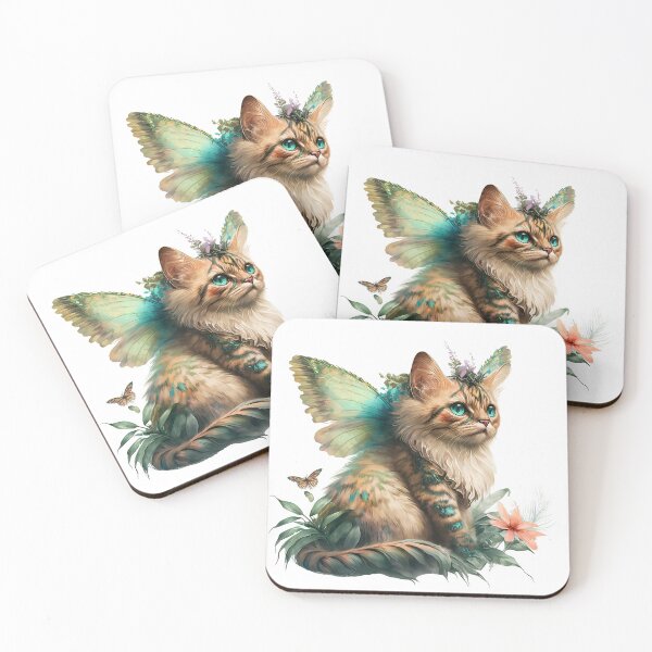 Item preview, Tiger striped Fairy Cat - Magical fairy cat with butterfly wings designed and sold by photo4u2.