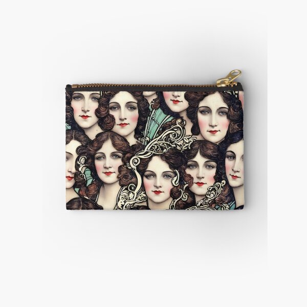 Item preview, women's faces painted in the art nouveau style designed and sold by David-Howells.