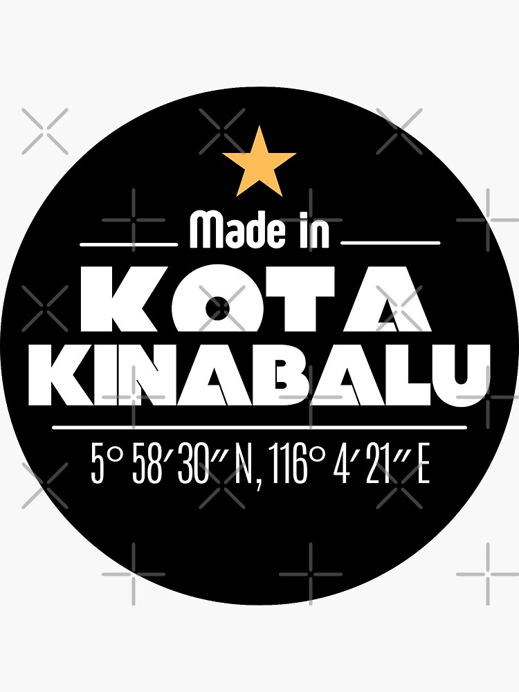 ""MADE IN KOTA KINABALU" KK gps classic logo" Sticker for Sale by
