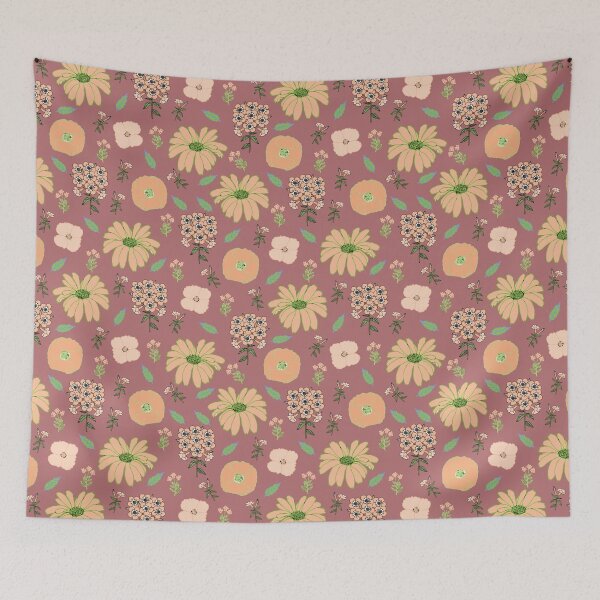 Item preview, Maroon Medley of Flowers designed and sold by freedmbelle.