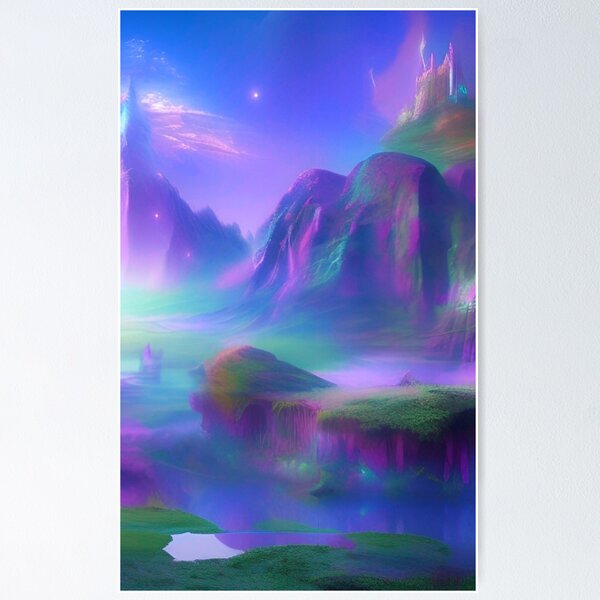 Artikelvorschau, Blue Nocturne Landscape entworfen und verkauft von VitalDesigner.