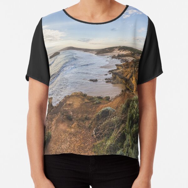 Bay of Martyrs sunset panorama Chiffon Top