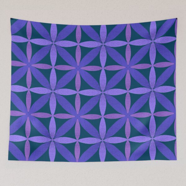 Item preview, Purple Teal Ribbon Pattern designed and sold by Jane Izzy Designs.
