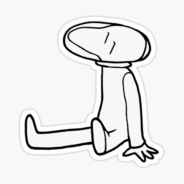 "Car Seat Headrest How To Leave Town Album Cover Character" Sticker for