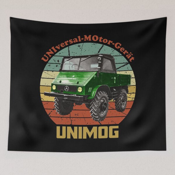 Item preview, Old Unimog Retro (on black) designed and sold by Groenendijk.