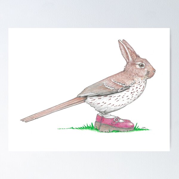 Item preview, Bird Bunny in Buckle Shoes designed and sold by JimsBirds.