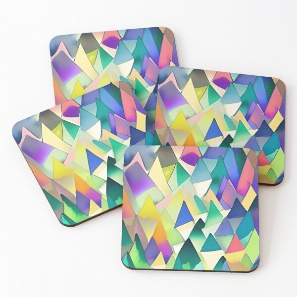Item preview, Psychedelic Triangles - Colorful Triangle Shape Pattern designed and sold by bandjdesigns.