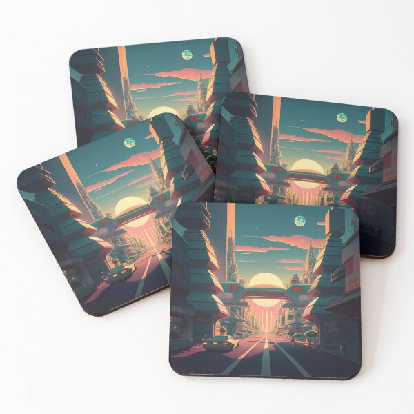 Item preview, Sunset on future street designed and sold by Rebelka.
