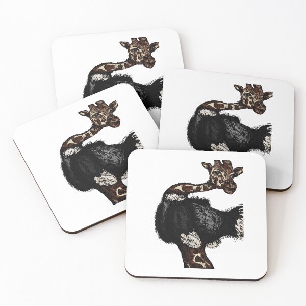 Item preview, Giraffe Ostrich Hybrid Monster Digital Illustration Colored designed and sold by Bennett Swanson.