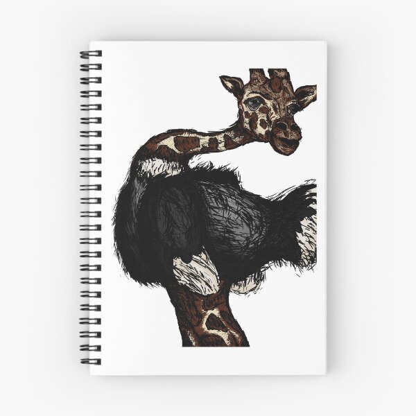 Item preview, Giraffe Ostrich Hybrid Monster Digital Illustration Colored designed and sold by Bennett Swanson.