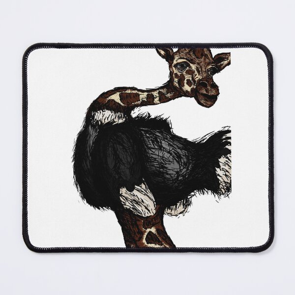 Item preview, Giraffe Ostrich Hybrid Monster Digital Illustration Colored designed and sold by Bennett Swanson.