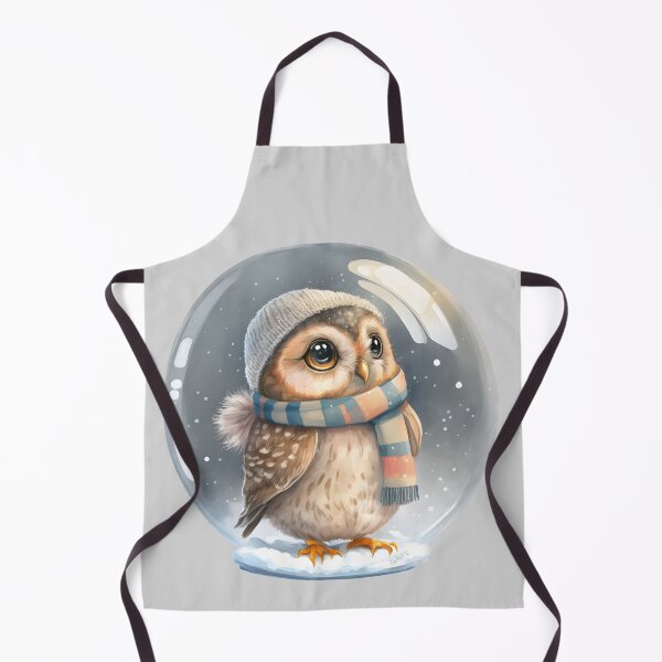 Item preview, Cute Owl in Winter Snow Globe, gift for owl lover, I’ll Owl ways love you, Woodland owl designed and sold by Mumzy2many.