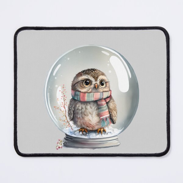 Item preview, Cute Owl in Winter Snow Globe, gift for owl lover, I’ll Owl ways love you, Woodland owl designed and sold by Mumzy2many.