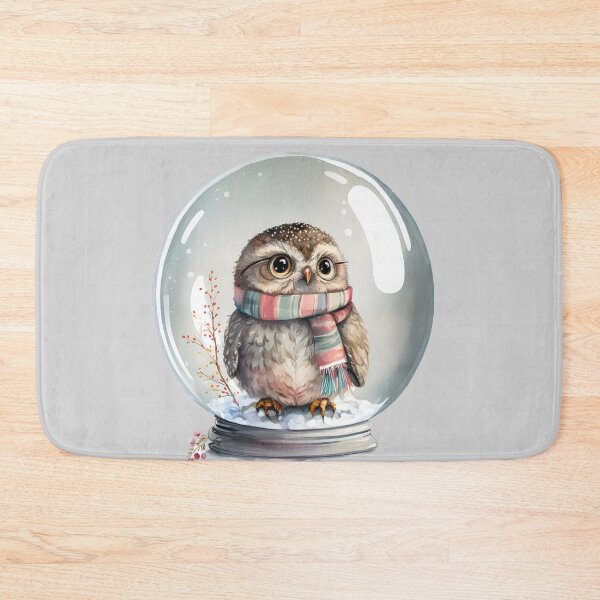 Item preview, Cute Owl in Winter Snow Globe, gift for owl lover, I’ll Owl ways love you, Woodland owl designed and sold by Mumzy2many.