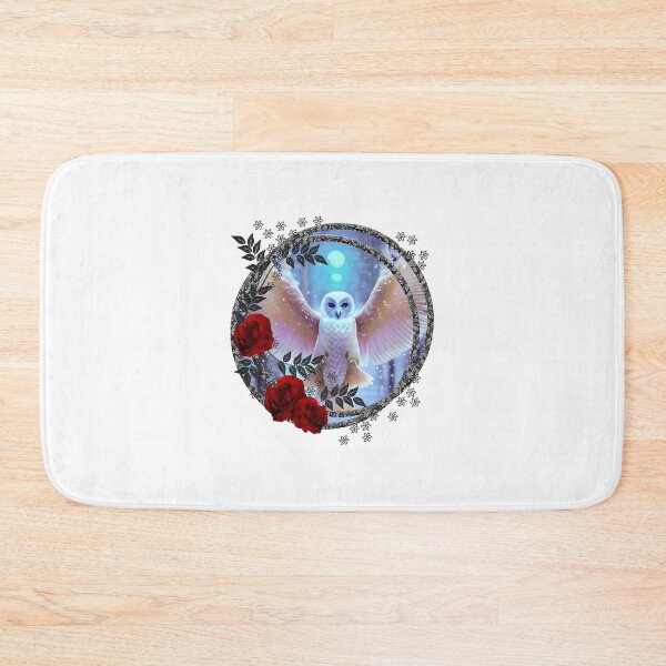 Item preview, Snowy Owl in a Rose Frame, fantasy art designed and sold by LoneAngel.