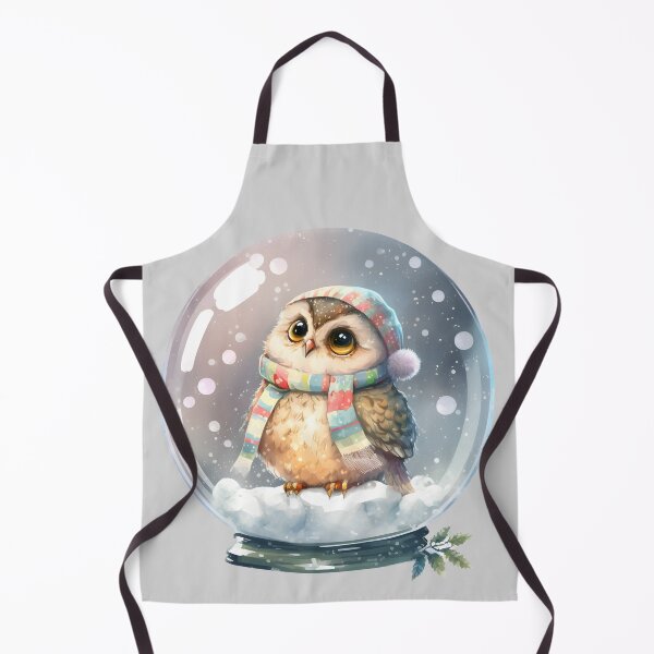 Item preview, Cute Owl in Winter Snow Globe, gift for owl lover, I’ll Owl ways love you, Woodland owl designed and sold by Mumzy2many.